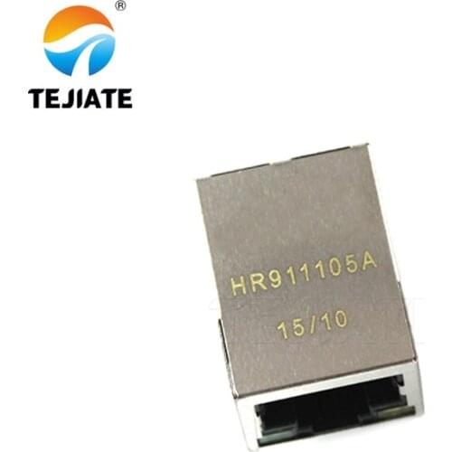 10PCS HR911105A RJ45 network isolation transformer filter with light socket