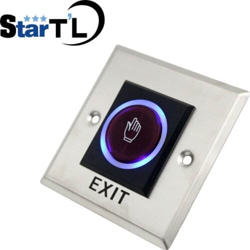 10 Piece Square No Touch Infrared Exit Button Metal Exit Push Release Button Switch For Door Access Control System