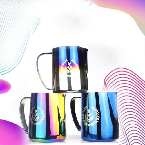 304 Stainless Steel Frothing Pitcher 20-Ounce Steaming Pitchers for Milk Coffee Latte Art Milk Jug Cup Frother Cup