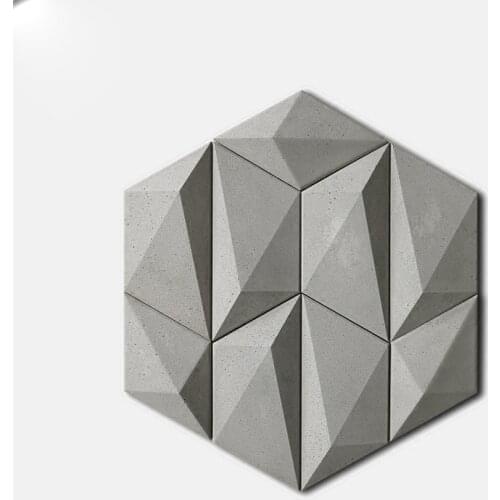 3D cement wall tile mold geometry background wall decoration Concrete gypsum plaster wall tiles silicone mold