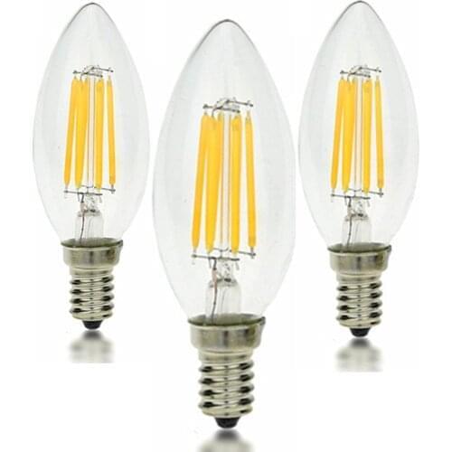 5Pcs E27 E14 LED Candle Bulb tail LED Lamp Indoor Light 220V 2W 4W 6W LED Chandelier Warm Cold White For Home Decoration