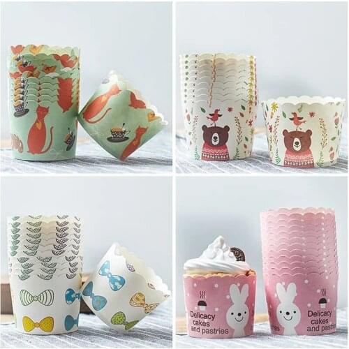 50Pcs Cupcake Paper Cup For Wedding Party Caissettes Cupcake Liner Baking Cup Tray Cake Pastry Wrapper Case