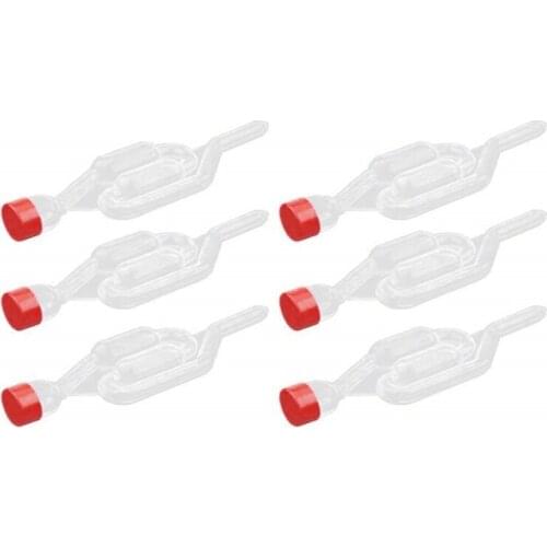 6 Pieces Of Fermentation Air with Rubber Rings for Non-Return Valve Exhaust Drain Airlock Wine Kit