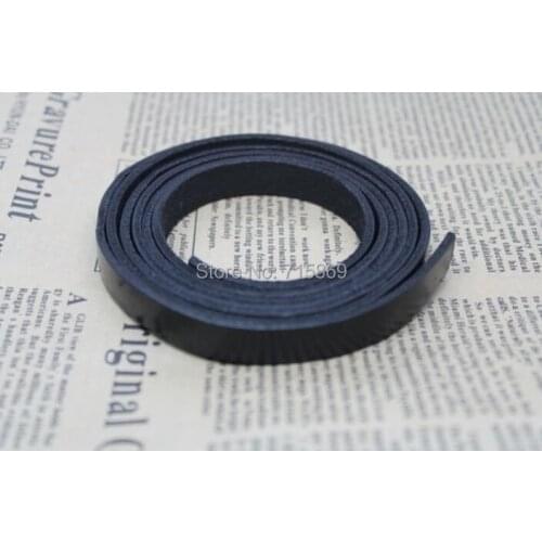 Free Ship Black 10 Meter Leather cord 10mm Flat Genuine Leather Cord