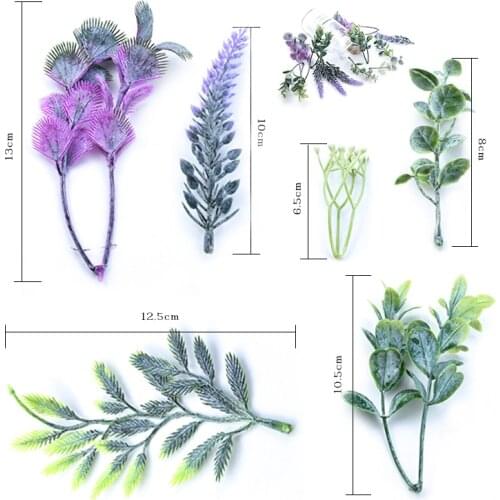 20pcs Artificial Plants Plastic Grass Wedding Hand Holding Material Home Decoration Accessories Christmas Decorative Flowers