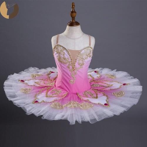 FLTOTURE The Pink Fairy Tutu For Sale Kids Toddler Ballet Variation Elastic Pancake Platter Skirt Ballerina Stage Dancewear