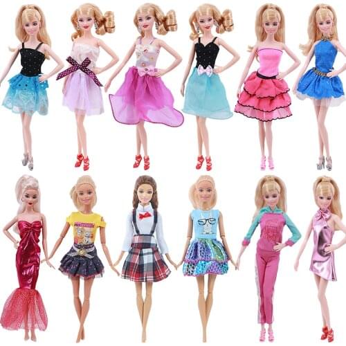 Barbies Doll Baby Clothes Princess Dress Deluxe Wedding Party Skirt Outfit For Barbie Doll Girl`s Toy Accessories Russia DIY