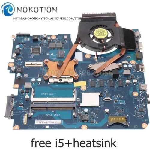 NOKOTION BREMEN2-L BREMEN-VE For Samsung R540 NP-R540 Laptop Motherboard HM55 HD4500 DDR3 free i5+heatsink