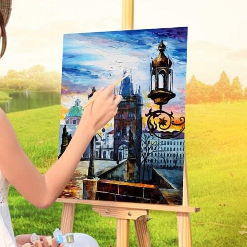 Evening In Prague Painting By Numbers Kit Acrylic Paints 40*50 Boards By Numbers Wall Decoration For Children For Wholesale