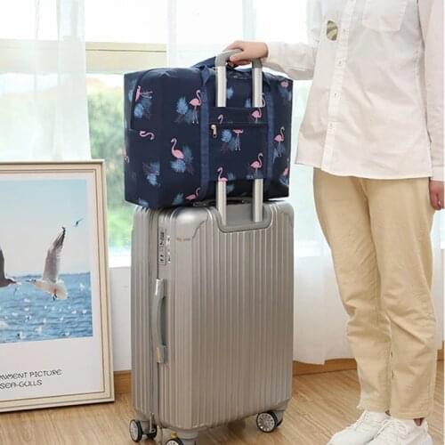 New Folding Clothes Sorting Bag Luggage Storage Organizer Folding Bag Totes Shopping Shoulder Bag Travel Duffle Women Makeup Bag