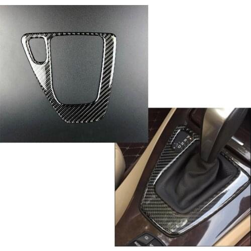 Carbon Fiber Gear Shift Control Panel For BMW E90 E92 E93 3 Series Decorative Stickers Car Interior Modification Accessories