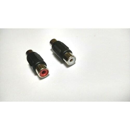 100 pcs 2 color RCA AV Audio Video Female to Female Coupler connector New