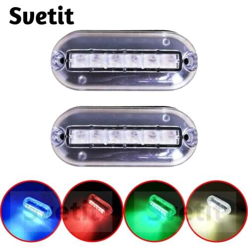 1 Pair 12V Underwater LED Light For Boat Running Lights Marine Lighting Red Blue Green White Signal Lamp Yacht Accessories