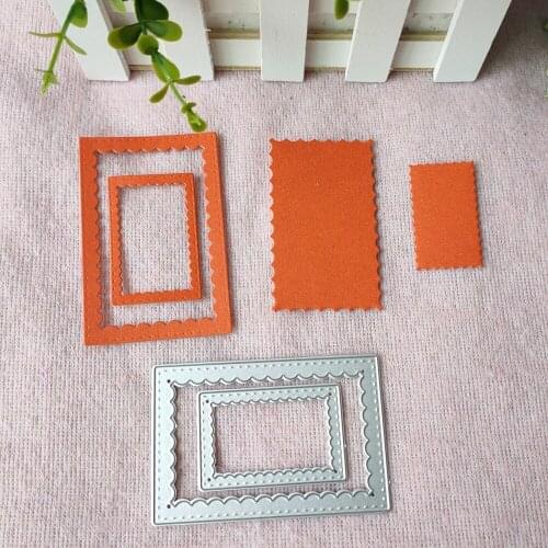 Rectangular frame two-layer frame cutting Die 2020 new mold scraping metal cutting mold technology DIY decoration
