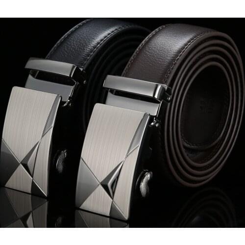 Automatic Buckle Mens Belts Trouser Male Belt for Men High Quality Mens Leather Designer Luxury Brand Western Fashion Gift Man