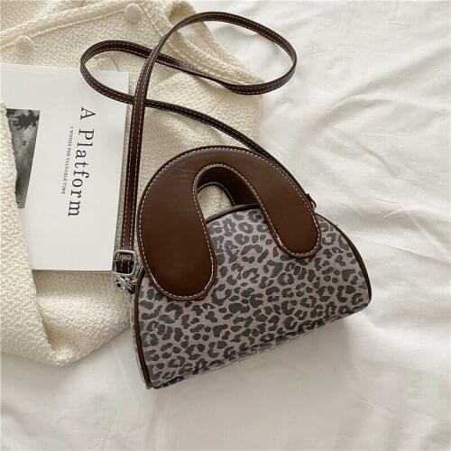 Luxury C handbag womens brand designer canvas leopard print handbag women street shopping one-shoulder messenger bag