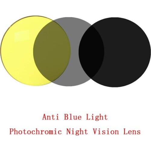Blue Light Blocking Driver Sunglasses Lens Photochromic Yellow Night Vision Lens Custom Myopia Reading Glasses Prescription Lens