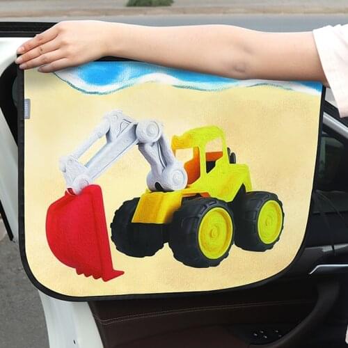 1PC Hot Universal Car Sun Shade Cover UV Protect Curtain Side Window Sunshade Cover For Baby Kids Cute Cartoon Car Styling