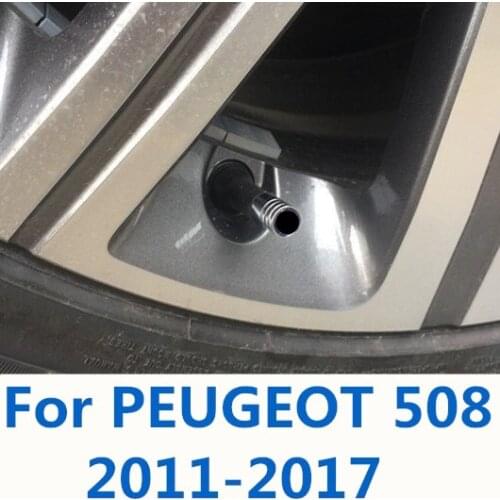 Theftproof Car Wheel Tires Valves Tyre Stem Air Caps Airtight Cover decoration car Accessories For PEUGEOT 508 2011-2018