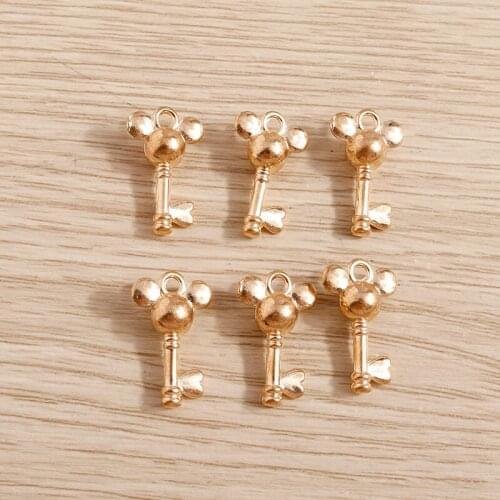 20pcs 11*18mm Trendy Love Heart Charms for Necklaces Pendants Earrings Accessories Key Color Jewelry Finding Making DIY