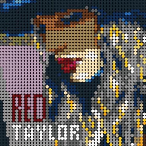 2304pcs Taylor Swifted Pixel Mosaic Art Painting MOC Art Building Blocks Bricks Creative Background Decoration Diy Toys Gifts