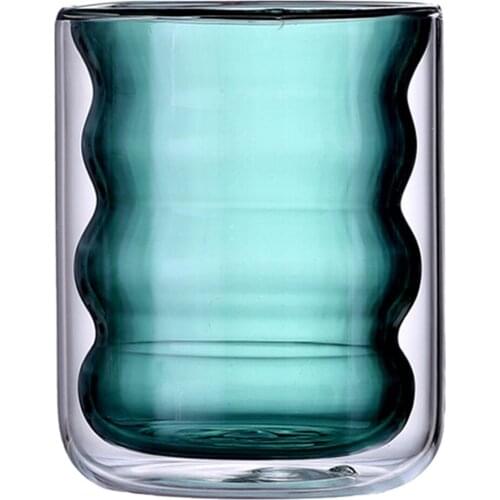 250ML High Borosilicate Glass Milk Cup Double Wall Novel Coffee Mug Portable Beer Water Bottle Drinkware Creative 2021 New