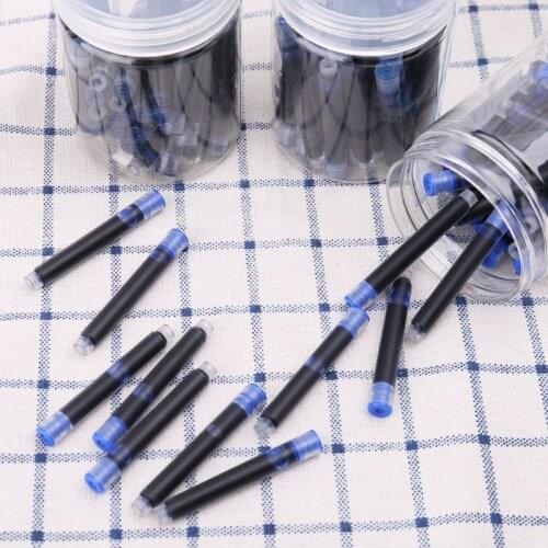 30pcs Jinhao Universal Black Blue Fountain Pen Ink Sac Cartridges 2.6mm Refills School Office Stationery