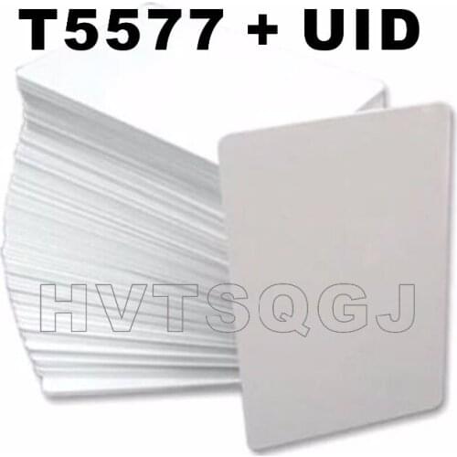 300pcs Free shipping High quality 13.56Mhz Contactless Card RFID UID T5577 chip Card