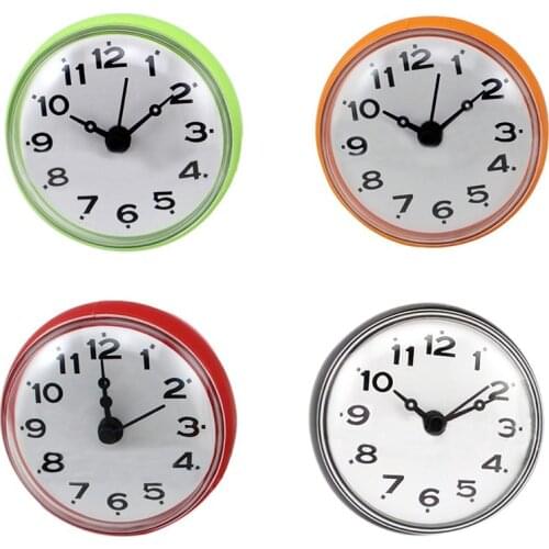 7cm Waterproof Kitchen Bathroom Shower Clock Suction Cup Sucker Wall