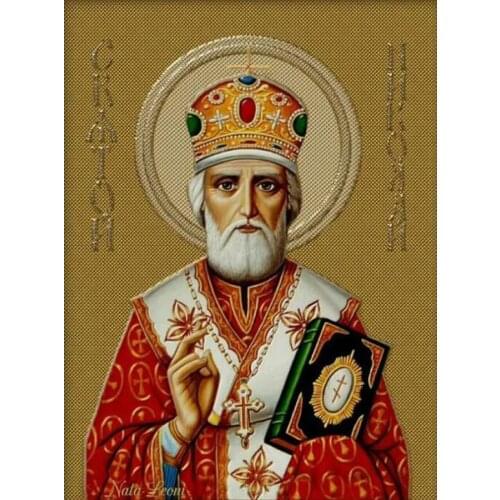 Diy full square round drill diamond painting religious saint icon mosaic embroidery sale 5d cross stitch kits home decor AA2392