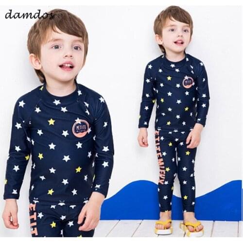 Bikini 2019 Kids Swimwear Children Swimsuit Boys Clothes Two-Piece Swimsuit Beach Dress Cover-up Surfing Diving Suit