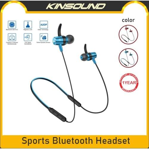 100% AuthenticKinsound Platinum Sports Bluetooth Wireless Earphone with Immersive Stereo Sound and Hands Free Mic