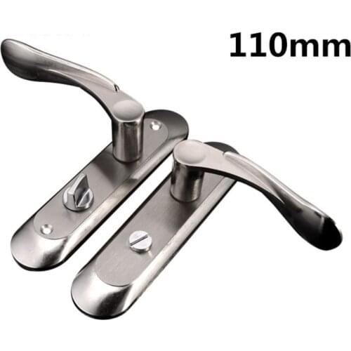 Full Aluminium Old Bathroom Door lock No Key Fix hole Size 110 mm Washroom Door lock Latch 1 set door fittings