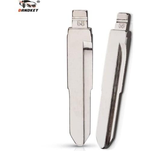 Dandkey 10pcs/lot Metal Blank Uncut Flip KD Remote Key Blade Type #68 For SOUEAST Lioncel V3 Key Blade NO. 68 Fob Replacement