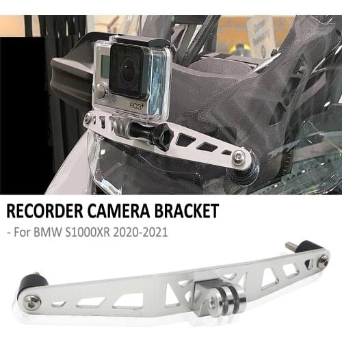 S 1000 XR NEW Motorcycle Accessories Driving Recorder Camera Silver Bracket Holder For BMW S1000XR S1000 XR S 1000XR 2020 2021
