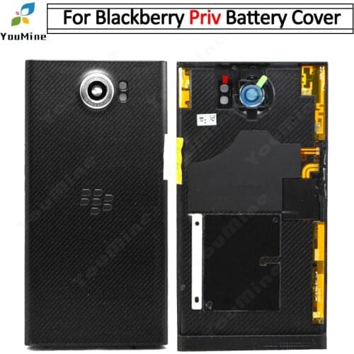 For BlackBerry Priv Battery Cover Housing Door Back Case with Camera Lens Replacement Parts for Blackberry Priv back housing