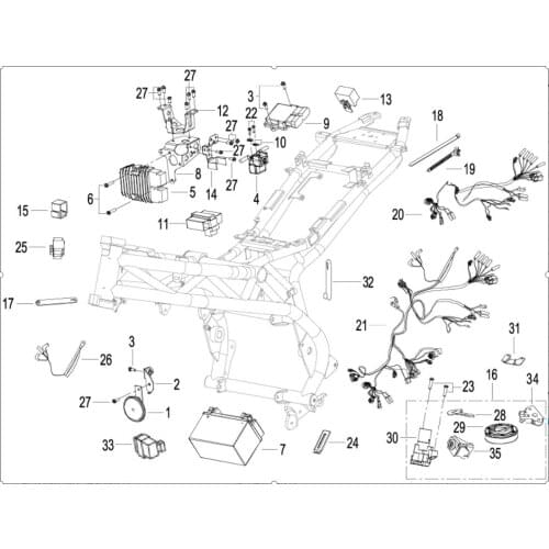 Electric parts main cable page of Benelli TNT300 BN302
