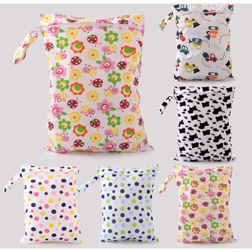 Hot Sale Baby Newborn Mini Waterproof Wet Dry Mom Bag for Baby Infant Cloth Diaper Nappy Pouch Reusable travel outdoor