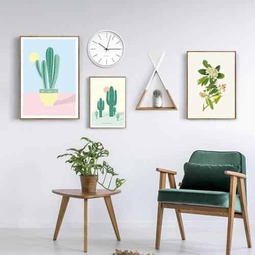 BALLEAY ART Canvas Painting Abstract Wall Picture For Living Room Bedroom Desk Home Decor Cactus Plant Canvas Posters and Prints