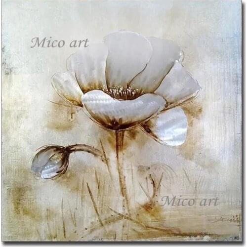 New Design Real Hand Painted Unframed Abstract Flower Paintings Canvas Artwork Wall Decor Art And Craft For Hotel Decoration