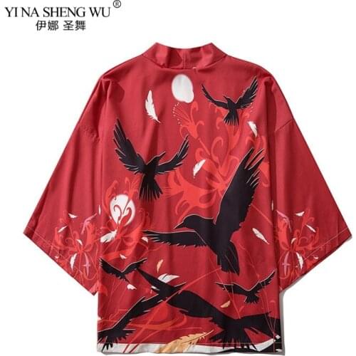 Japanese Style Cat Samurai Kimono Streetwear Men Women Cardigan Japan Harajuku Anime Robe Anime Clothes 2020 Summer