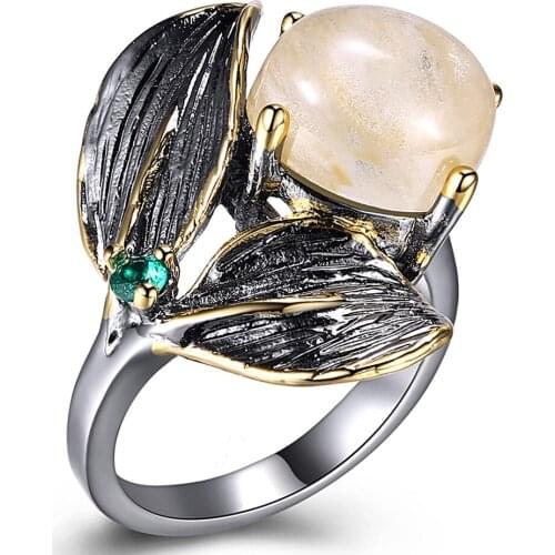 Nice Black Gold Color Party Ring Lead Free Setting with AAA Cubic Zirconia Black rings Fashion Jewelry Free Allergy