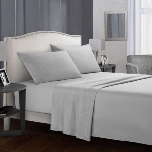 Full Queen King Bed sheets set Bed Linens Solid color Flat Sheet+Fitted Sheet+Pillowcase Bedding Set