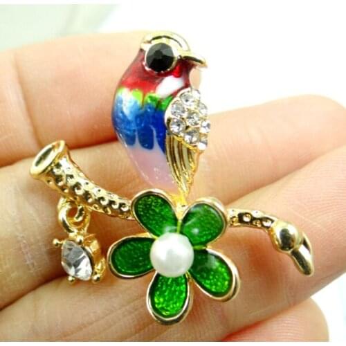 Hot Sale bird Brooches Men Women Suits Dress Hat Collar Brooch Pins Scarf Buckle Party Weddings Banquet Brooch Gifts W3