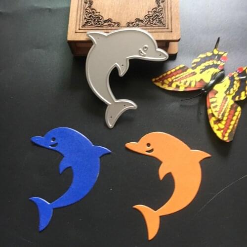 New Cute Dolphin Metal Cutting Dies Stencils for DIY Scrapbooking Photo Album Decorative Embossing DIY Paper Cards Craft