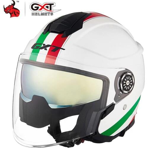 GXT Motorcycle Helmet Chopper 3/4 Open Face Vintage Helmet Moto Casque Casco Capacete Men Women Scooter Motorbike Helmet