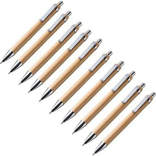Ballpoint Pen Set Bamboo and Wood Writing Tools, Blue Refill 40 Pieces