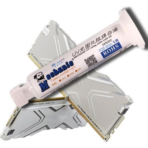 NEW 1Pcs White UV Solder Resist BGA PCB UV Curable Solder Great Mast Solder Mask Solder Resist 10CC