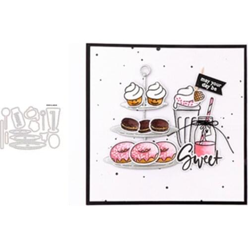 ZY 2021 New Arrival Presell cake Clear Stamps And Dies for DIY Scrapbooking/photo album Decorative Embossing DIY Paper Cards