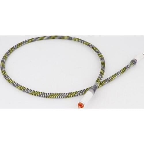 One Pieces OCC Copper 75Ohm hifi Digital Coaxial Audio Cable With Red Copper Plated RCA To RCA Plug